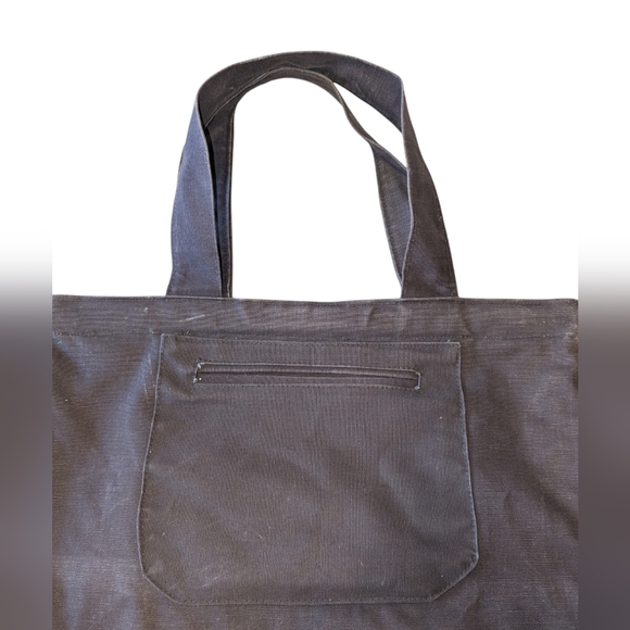 Black Canvas Tote Bag - Picture 2 of 8